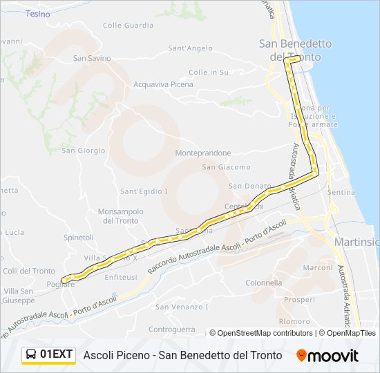 01EXT Bus Line Map