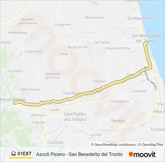 01EXT Bus Line Map