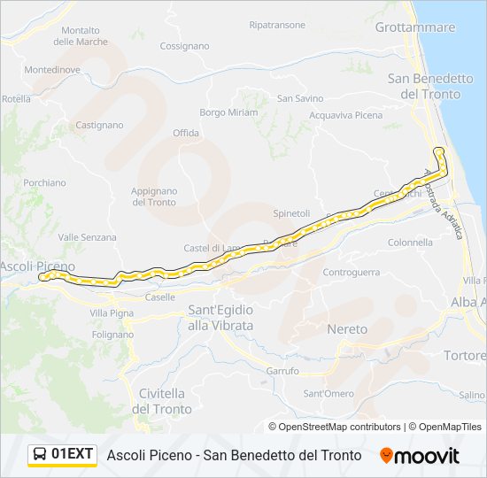 01EXT Bus Line Map