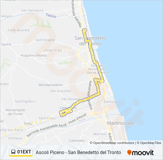 01EXT Bus Line Map