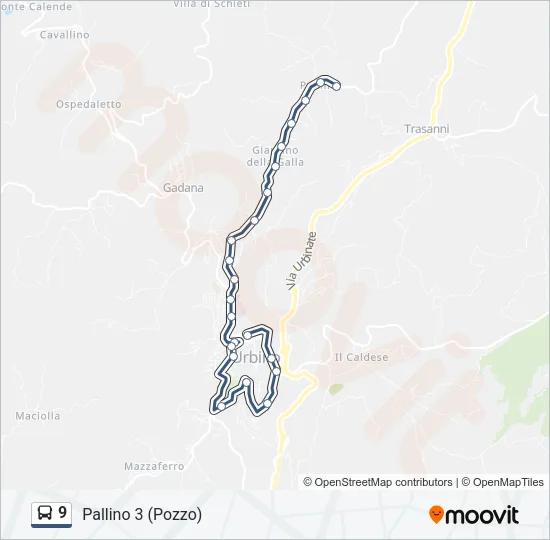 9 Bus Line Map