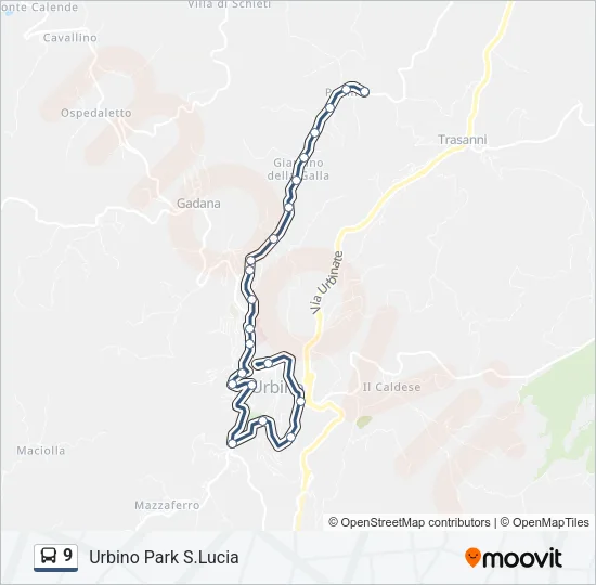9 Bus Line Map