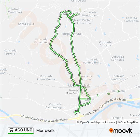 AGO UNO Bus Line Map