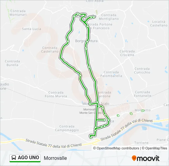 AGO UNO Bus Line Map