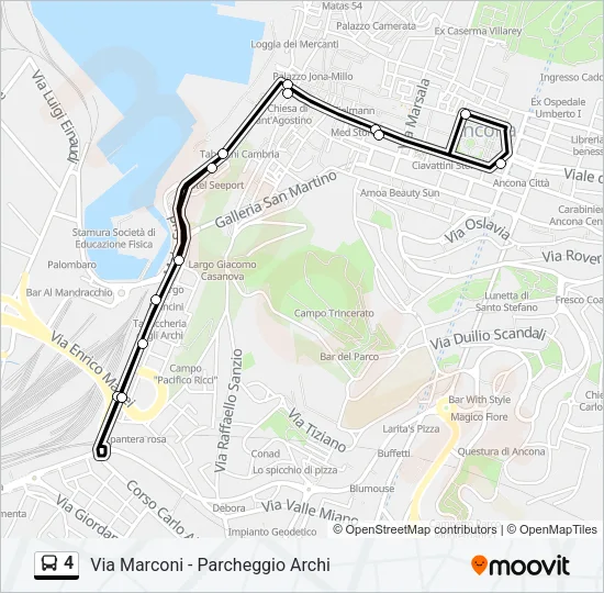 4 Bus Line Map