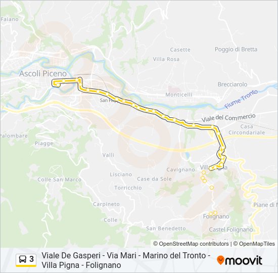 3 bus Line Map