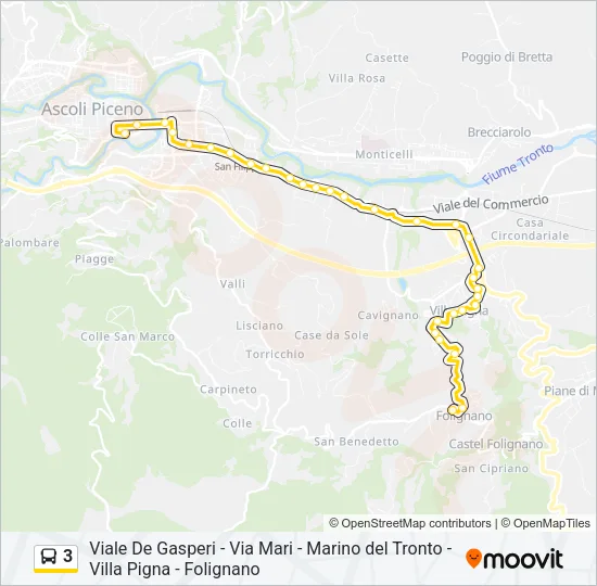 3 Bus Line Map