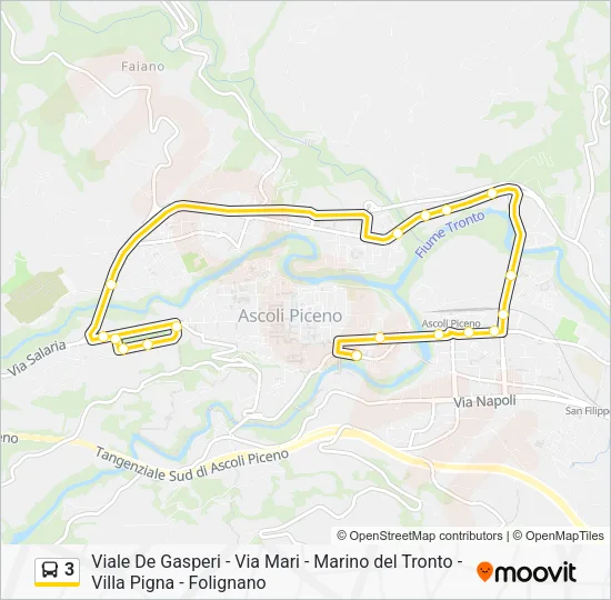 3 Bus Line Map
