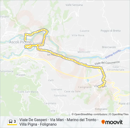 3 Bus Line Map