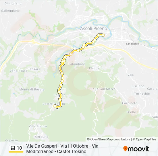 10 Bus Line Map