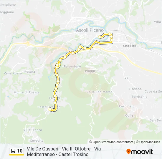 10 Bus Line Map