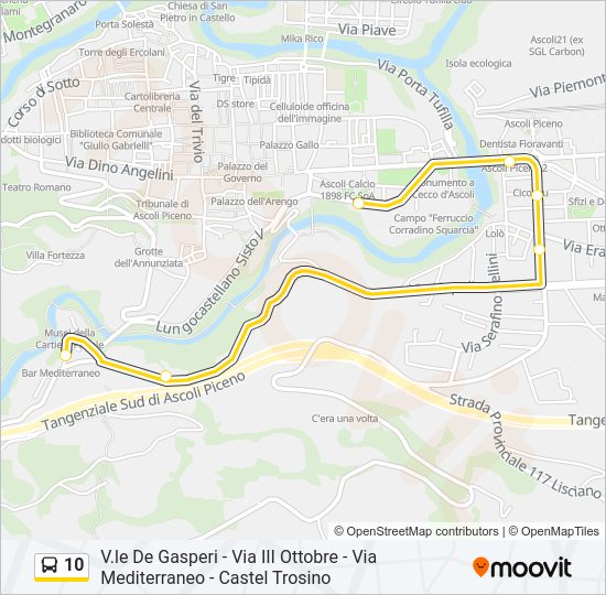 10 bus Line Map