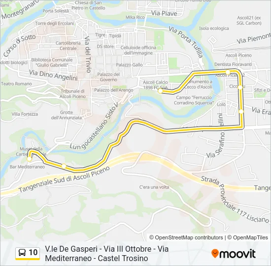 10 Bus Line Map