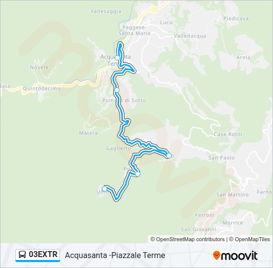03EXTR Bus Line Map