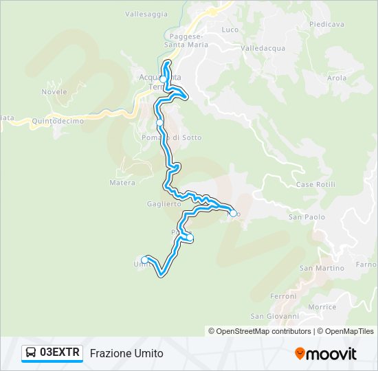 03EXTR Bus Line Map