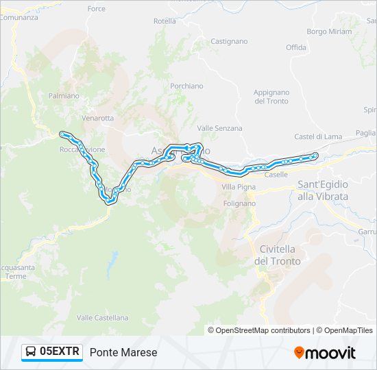 05EXTR Bus Line Map