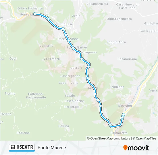 05EXTR Bus Line Map