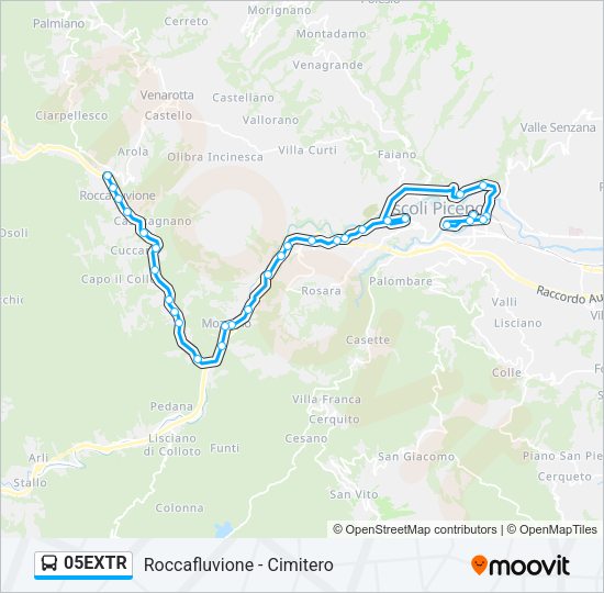 05EXTR Bus Line Map