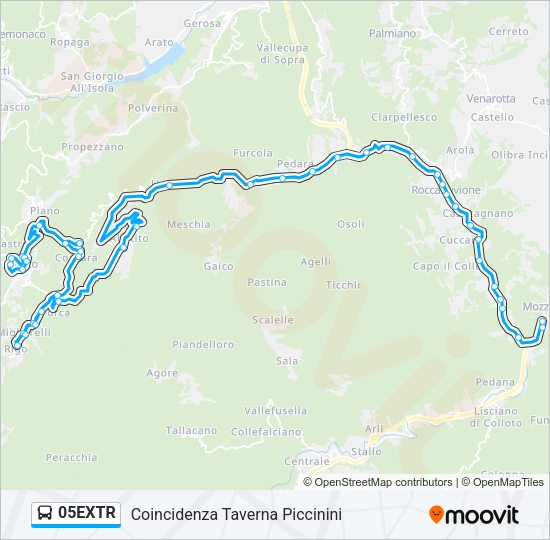05EXTR Bus Line Map