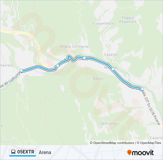 05EXTR Bus Line Map