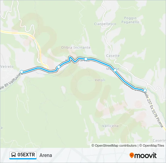 05EXTR Bus Line Map
