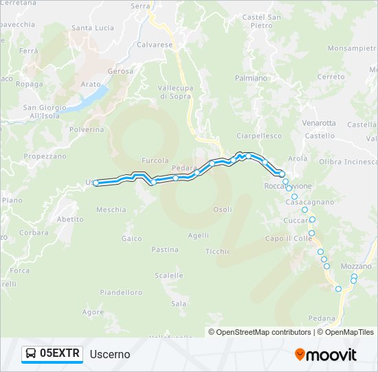 05EXTR Bus Line Map