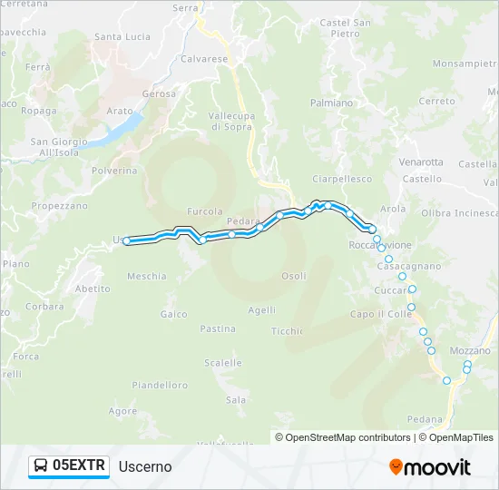 05EXTR Bus Line Map