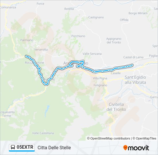 05EXTR Bus Line Map
