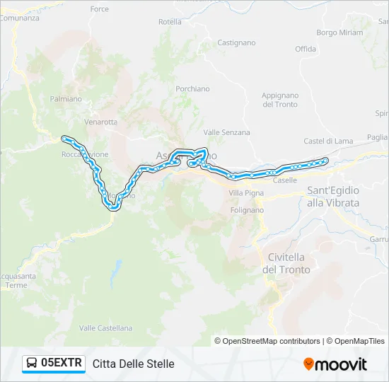 05EXTR Bus Line Map