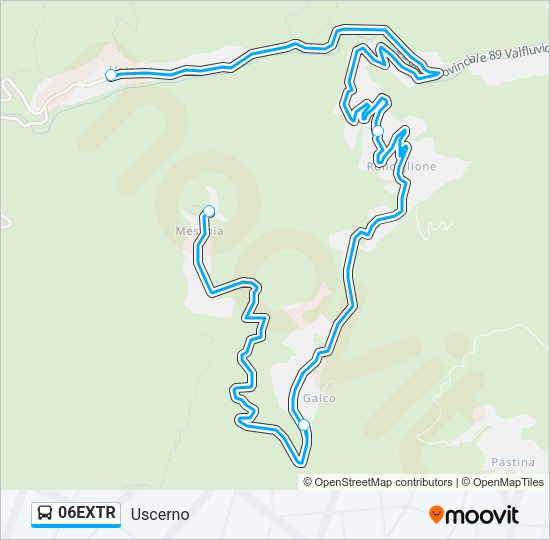 06EXTR Bus Line Map