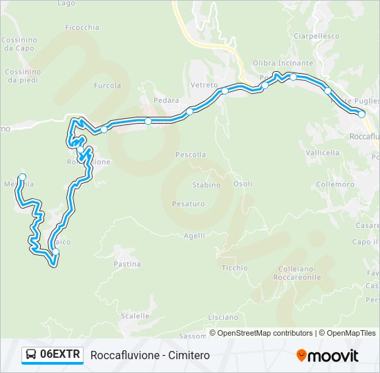 06EXTR Bus Line Map