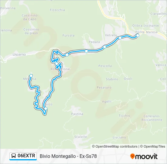 06EXTR Bus Line Map
