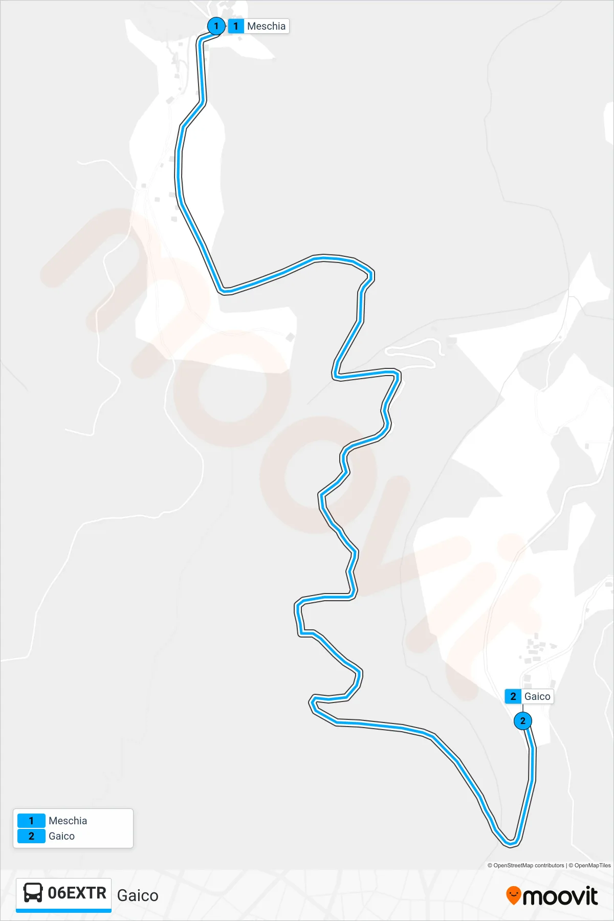 Linea 06EXTR  bus (Gaico) - Percorsi e fermate sulla mappa