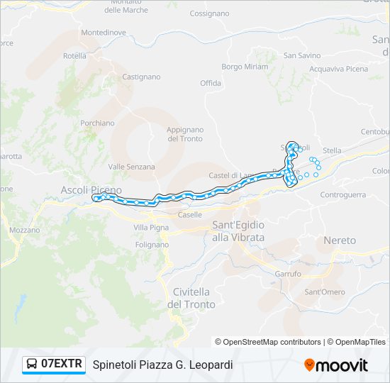 07EXTR Bus Line Map