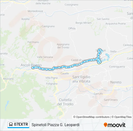 07EXTR Bus Line Map