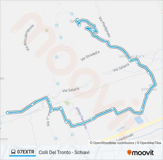 07EXTR Bus Line Map
