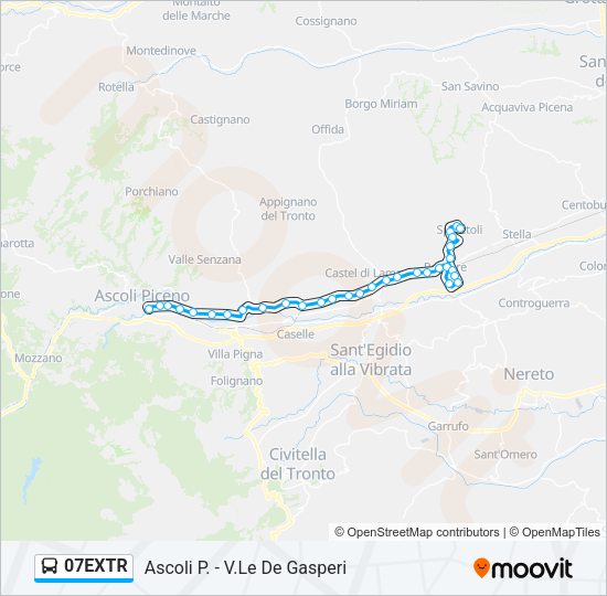 07EXTR Bus Line Map