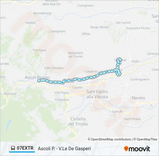 07EXTR Bus Line Map