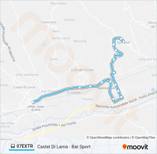07EXTR Bus Line Map