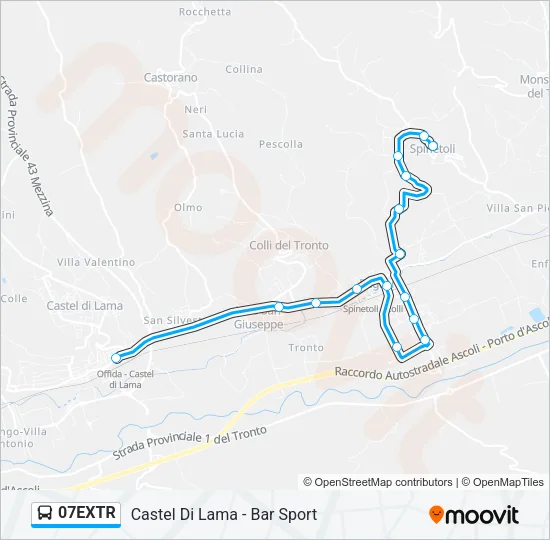 07EXTR Bus Line Map