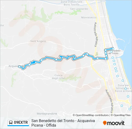 09EXTR Bus Line Map