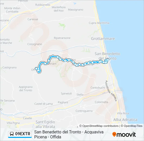 09EXTR Bus Line Map