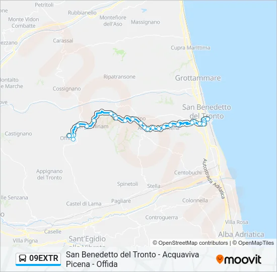 09EXTR Bus Line Map
