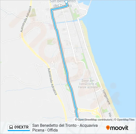 09EXTR Bus Line Map