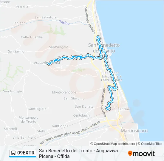 09EXTR Bus Line Map