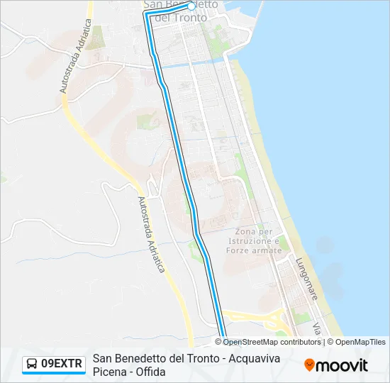 09EXTR Bus Line Map