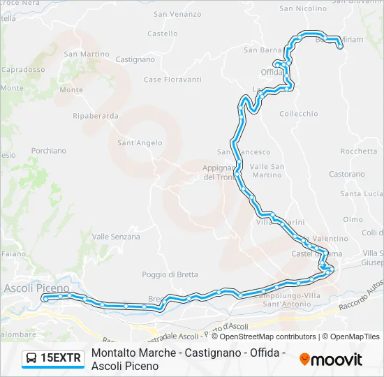 15EXTR Bus Line Map