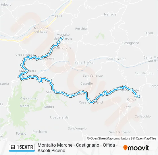 15EXTR Bus Line Map