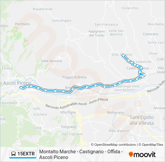 15EXTR Bus Line Map
