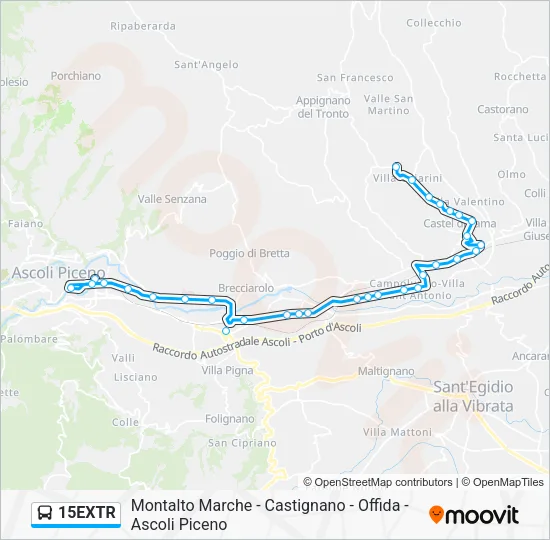 15EXTR Bus Line Map